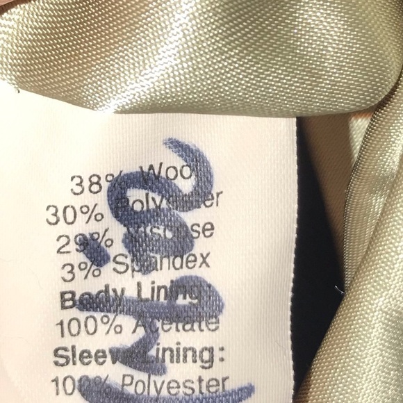 j. Crew Factory Womens Wool Blend Gold Buttons Schoolboy Navy Blazer Size 0 - Picture 13 of 15